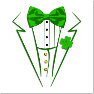 Saint Patrick's Day Irish Funny Tuxedo Costume Pub Posters and Art